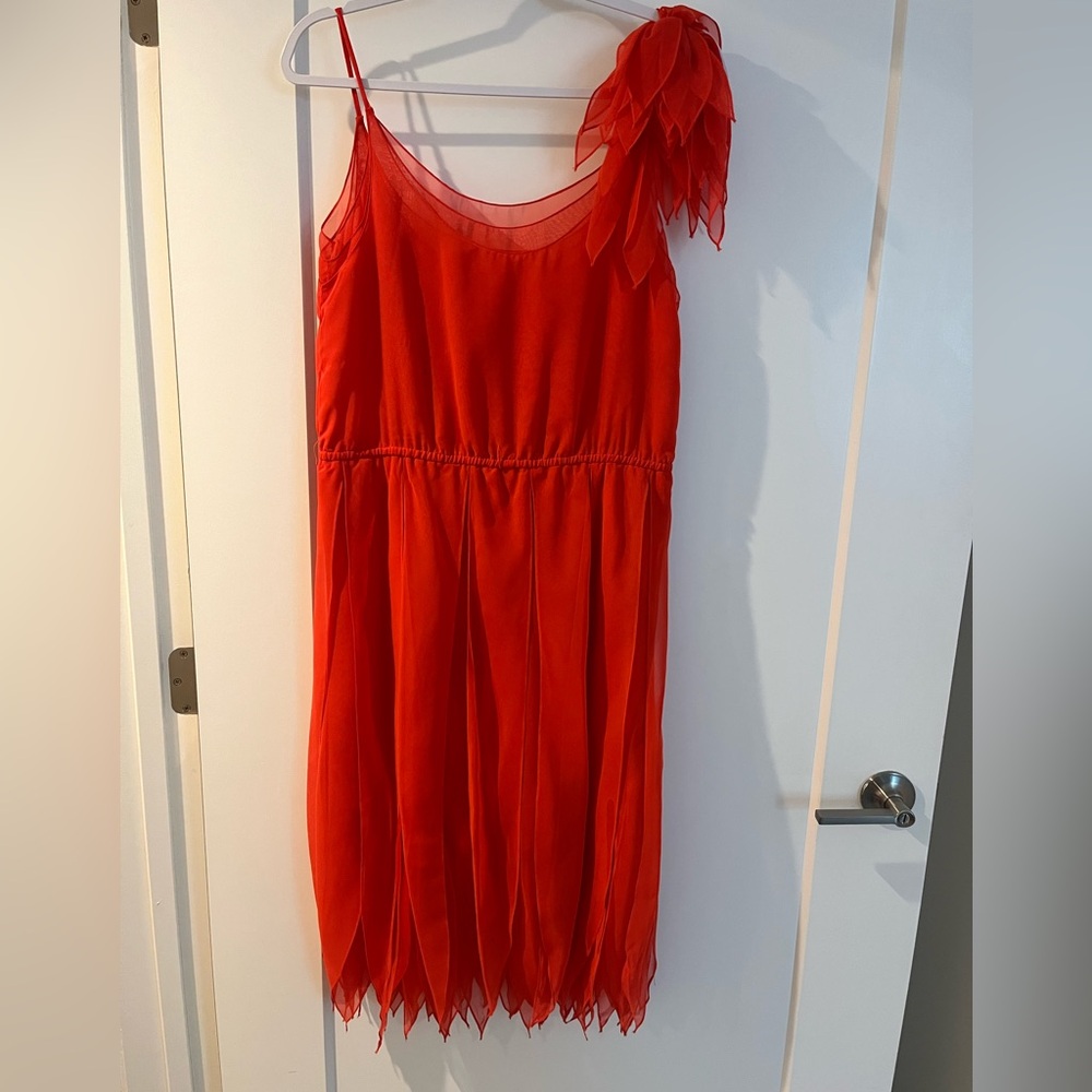 Vintage Travilla Orange Dress